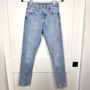 Levi’s Women’s 501 Light Wash High Rise Skinny Jeans Size W23 L28